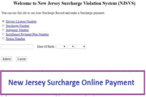 Pay NJ Surcharge Online